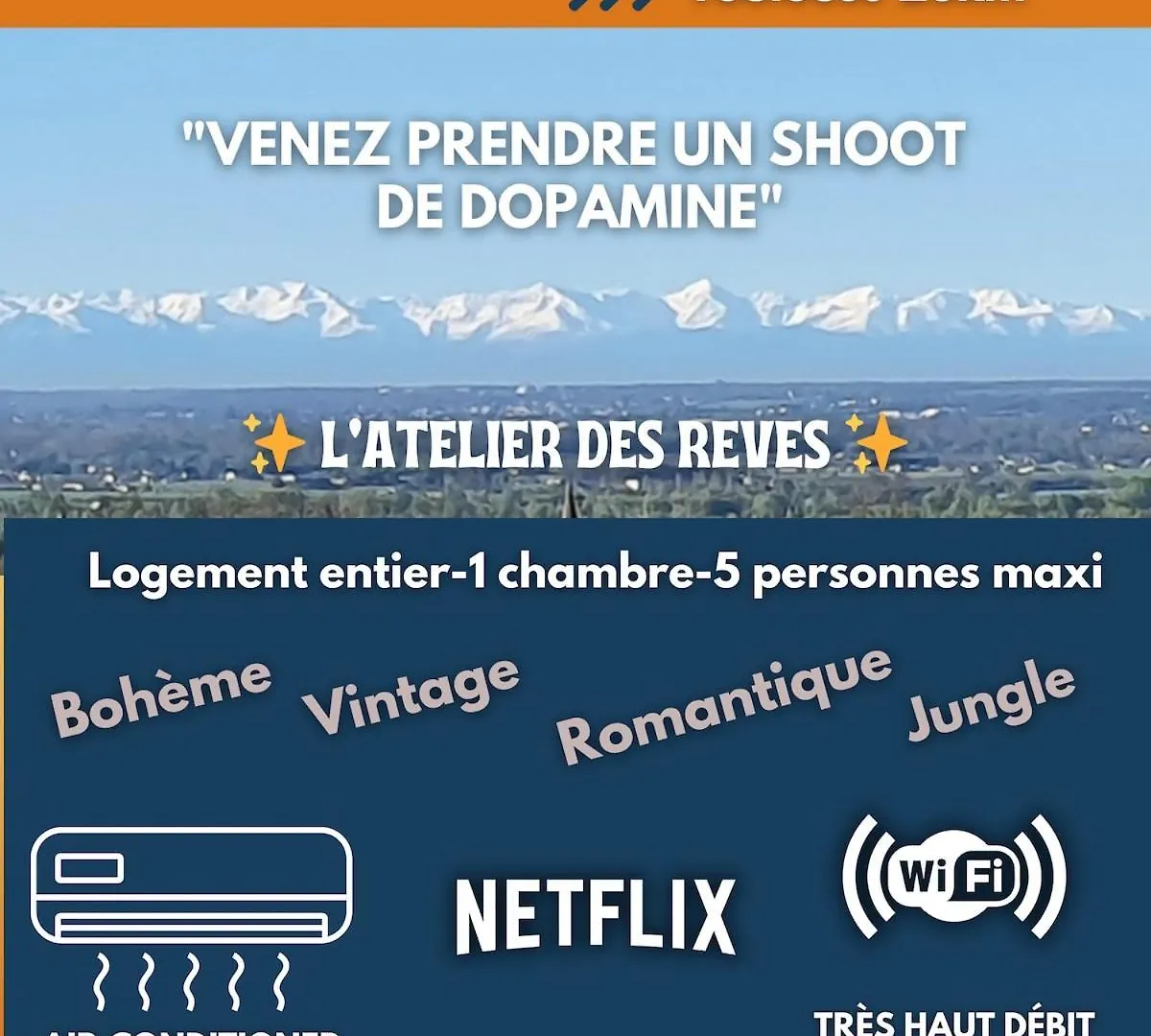 Appartement L'Atelier Des Reves - Clim - Netflix - Wifi - Jardin à Castelnau-dʼEstrétefonds